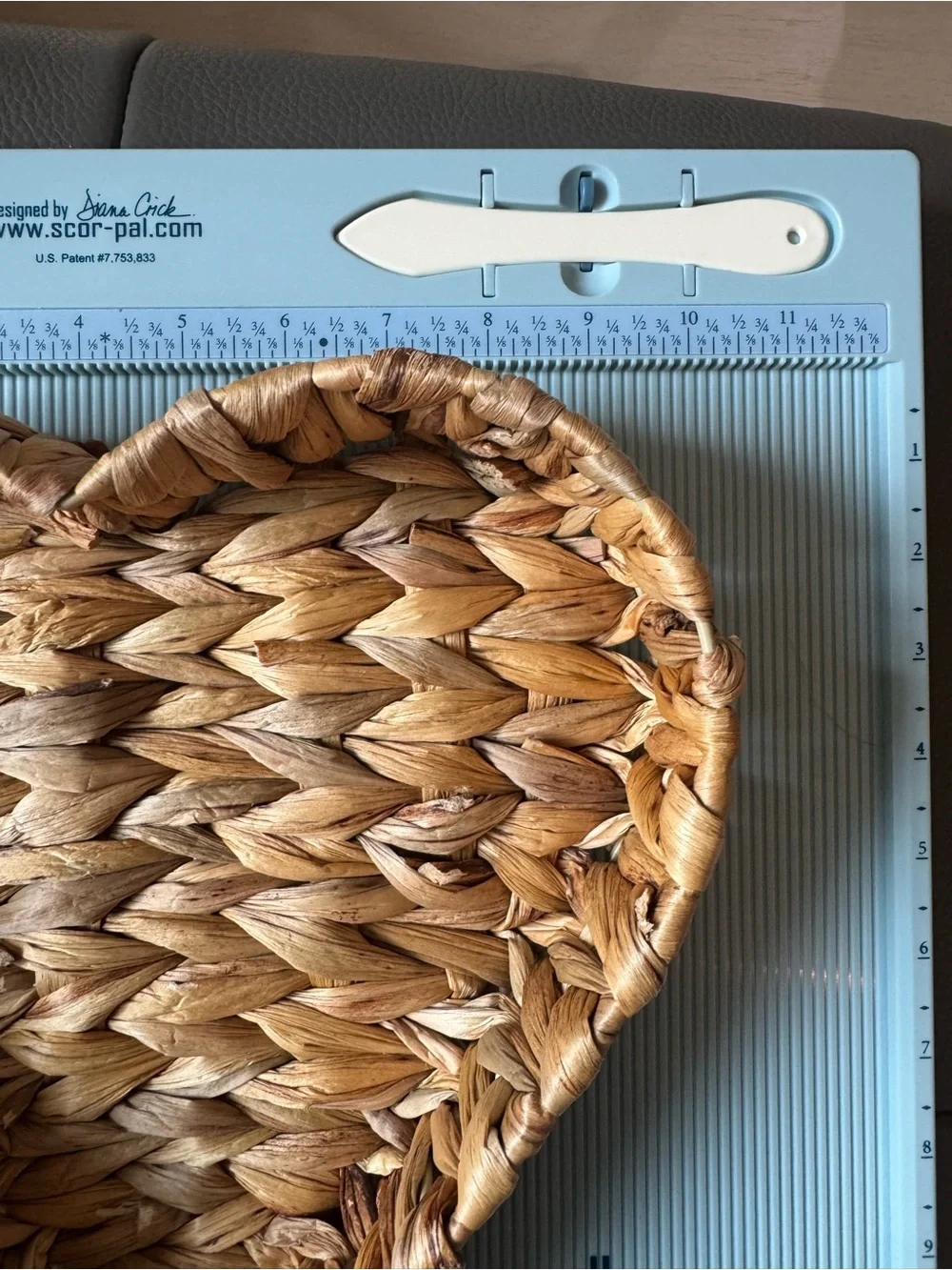 Rattan Woven Heart Shaped Decorative Tray - Natural Brown